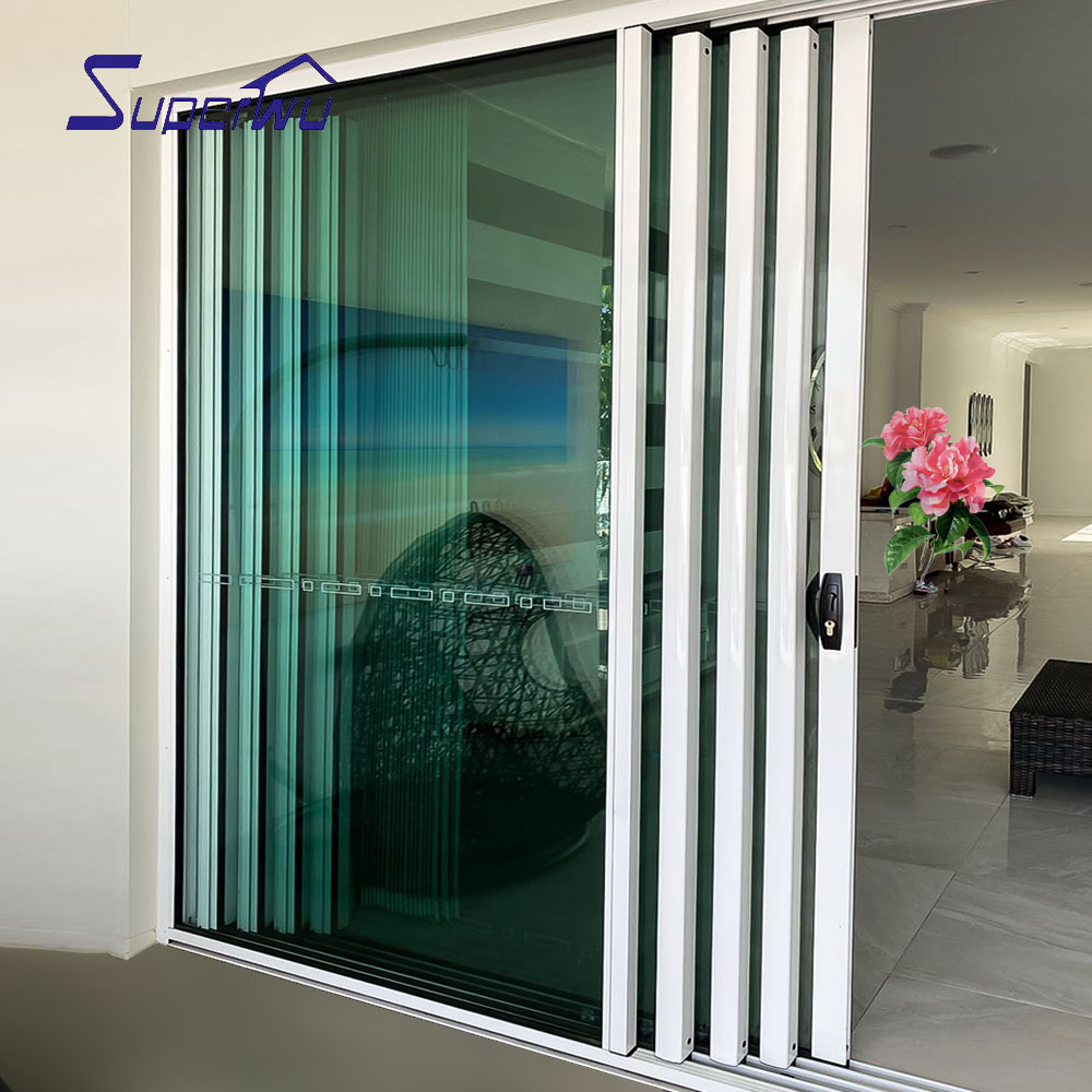 Florida Hurricane Proof Impact Rated Large Missile Sliding Patio Doors Aluminum Laminated Glass Sliding Door Impact Resistance