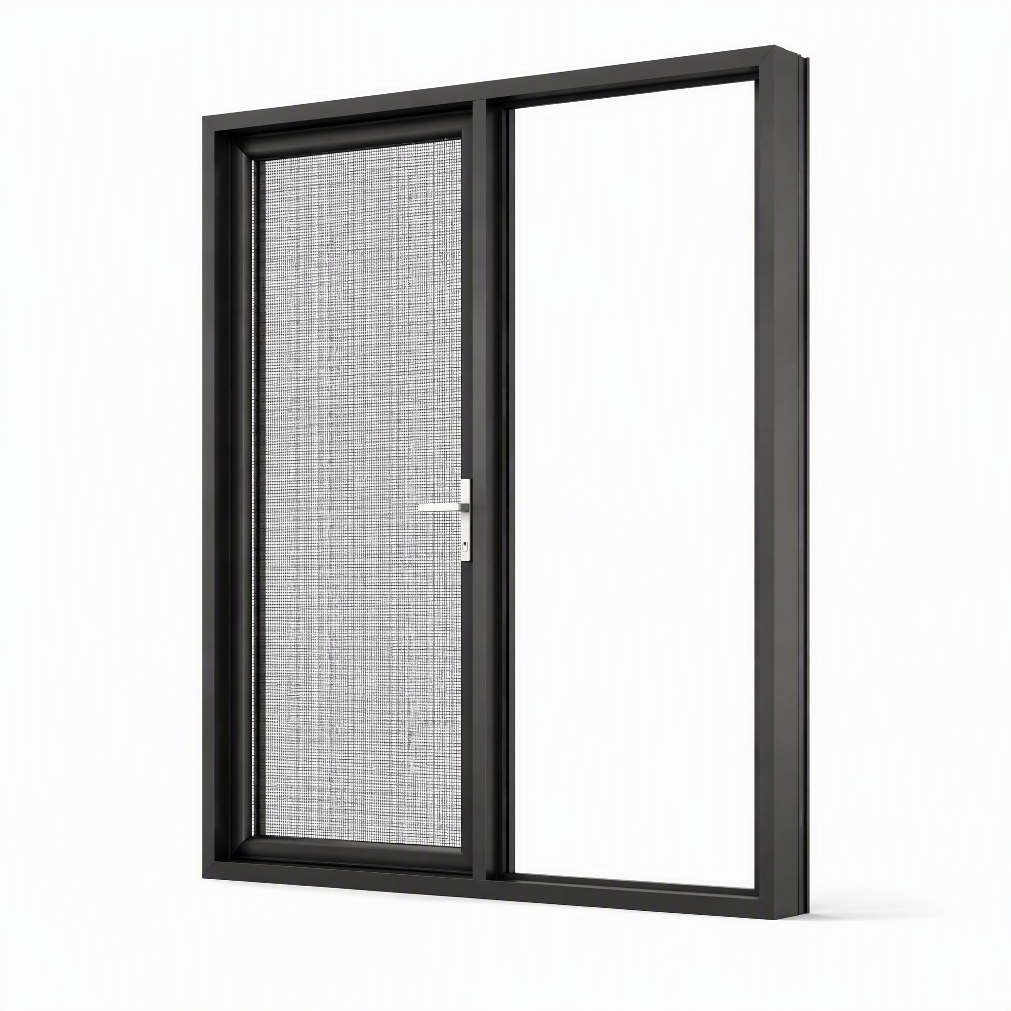 Moderne draaideur van aluminiumlegering met horgaas en geluidsisolatie voor woonhuizen, villa's en op maat gemaakte deuren.