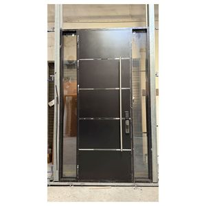 Op maat gemaakte aluminium voordeur, moderne aluminium voordeur, weerbestendige aluminium voordeur voor luxe woningprojecten.