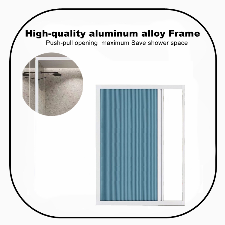 TONGFA Custom Size Waterproof Plane Aluminum Frame RV caravan Shower Door