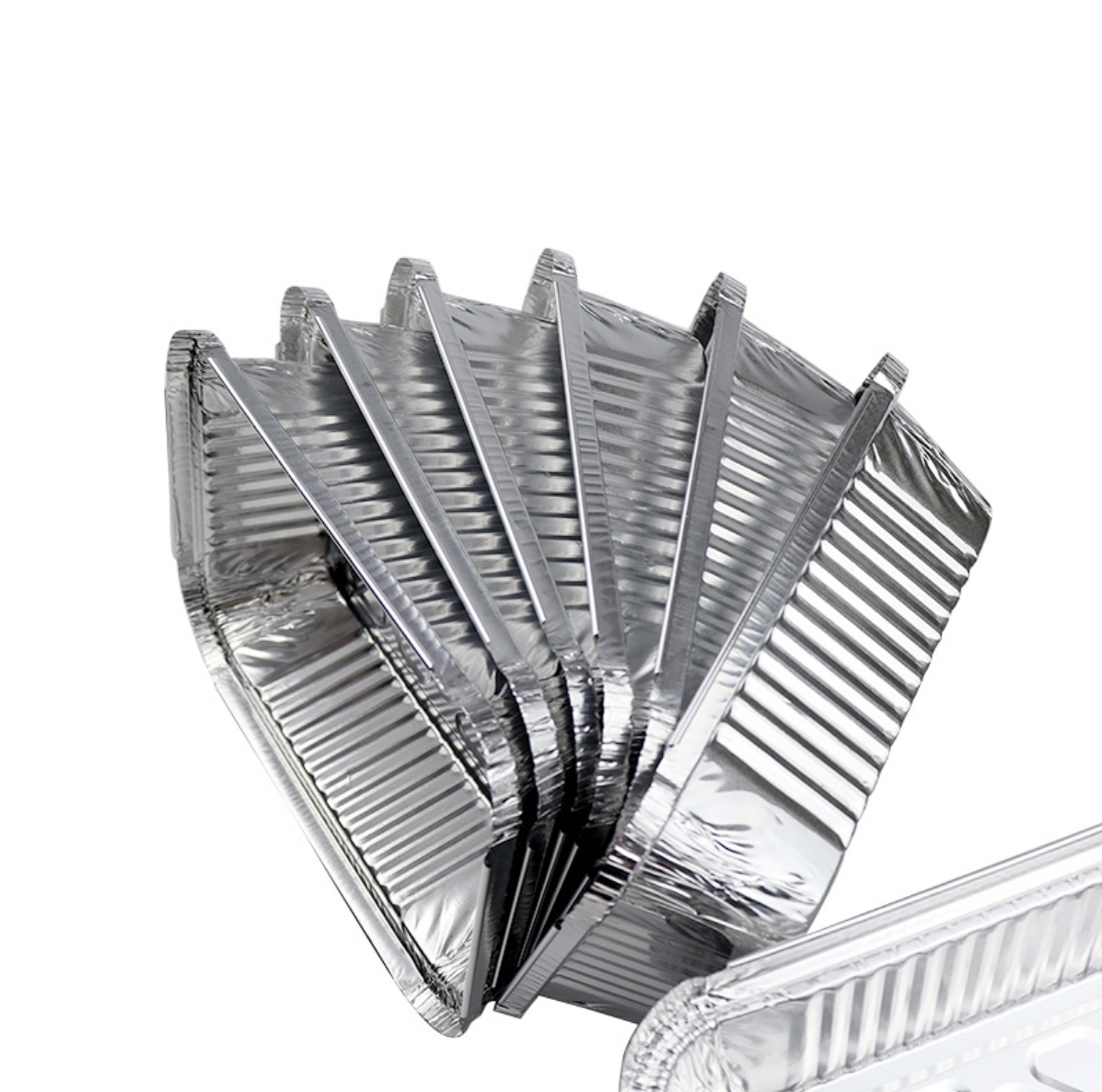 Fabrieksrechtstreeks nieuwe, voedselveilige, bedrukte aluminiumfolie bakvormen, zachte rol, zilverkleurig, op maat gemaakt, snelle levering, keukentarief