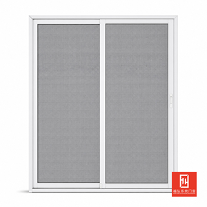 Moderne aluminium schuifhor met roestvrijstalen horgaas, thermische isolatie en insectenwering voor buiten.