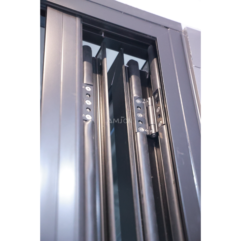 AMJ NFRC Grid Design Villa Waterdichte Vouwdeuren Aluminium Buitendeur Balkon Terras Lowe Glazen Deuren