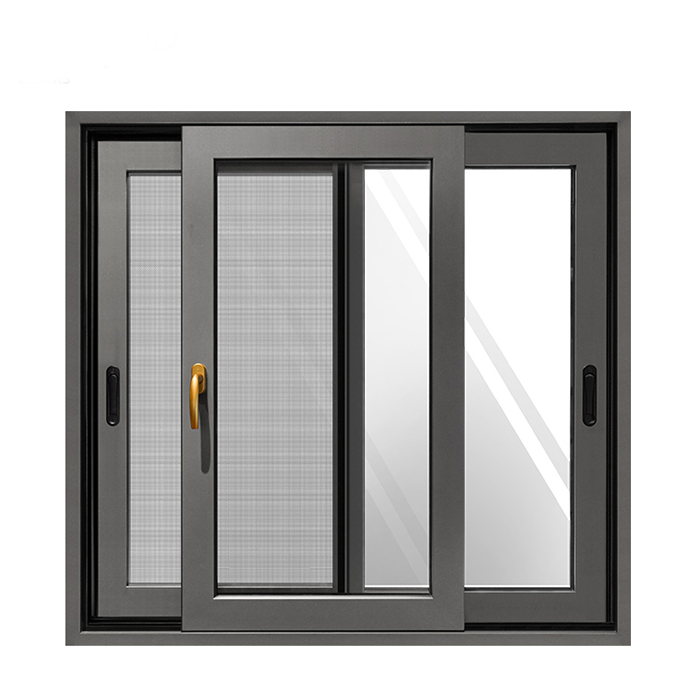 Lukliving Modern Horizontaal Schuifraam met Aluminiumlegering Frame, Warmte-isolatie en Roestvrijstalen Jaloezieën