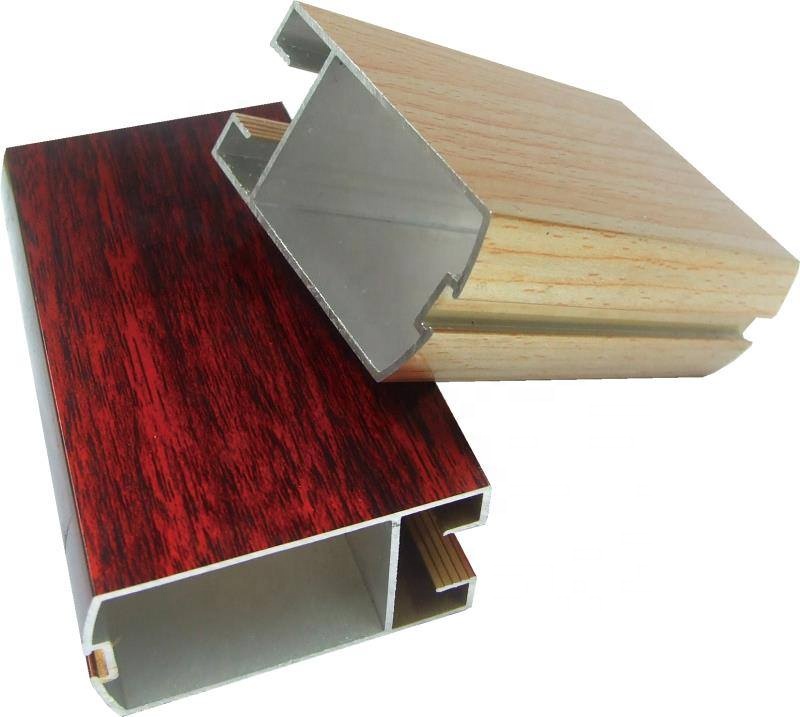 Thermisch onderbroken aluminium extrusieprofiel met houtnerf voor ramen en deuren