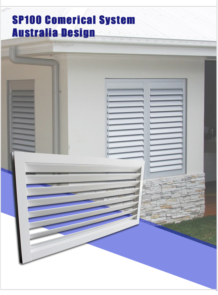 superhouse Widely-used Fixed Color Window Shutter Manufacturer in China Aluminium Louvre Price