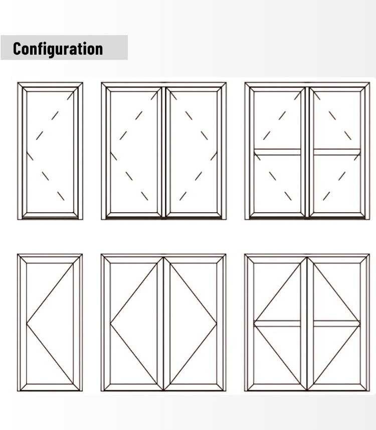 Alufront Steel Look Swing Glass French Doors Thermal Break Aluminum Casement Crittall Door Hinged Patio Partition Hotel