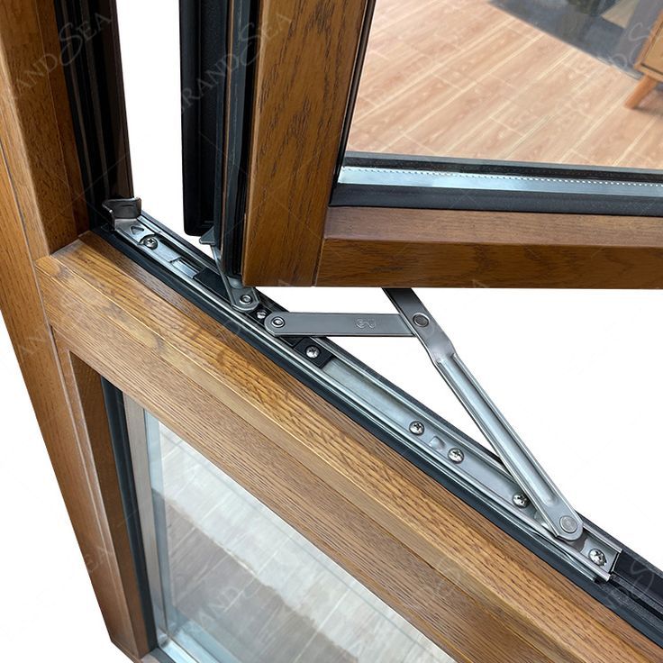 CBMmart Hoogwaardige luxe op maat gemaakte aluminium beklede houten draai-kiepramen en -deuren, houten schuiframen, Pella houten ramen, kantel- en draairamen