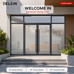 Commerciële aluminium glazen draaideur voor winkelpui