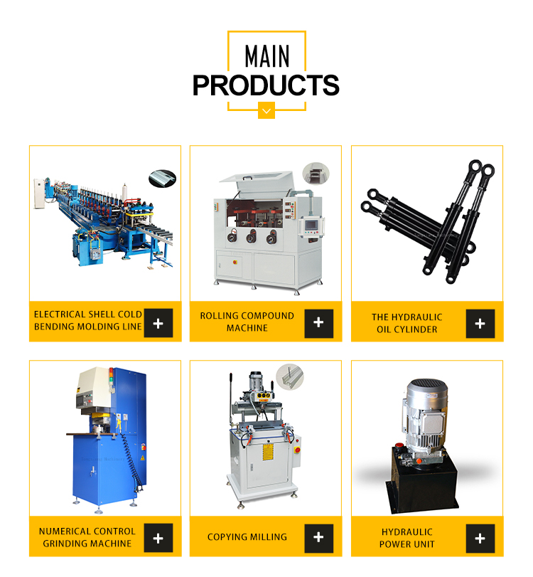 Overzicht hoofdproducten kozijnmachines