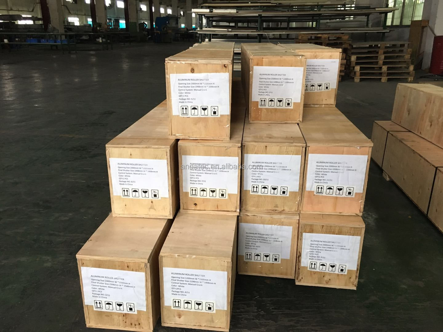 Houten krat verpakking voor transport