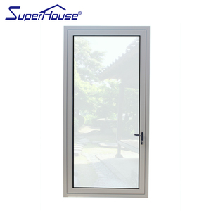 Superhouse witte aluminium terrasdeur en binnendeur met gehard veiligheidsglas