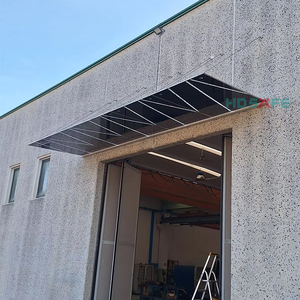 Hotel Villa Winkel Glazen Deur Luifel Luifel Toegangsdeur Luifel Aluminium Gehard Frameloos Glas Luifel voor Raam en Deur