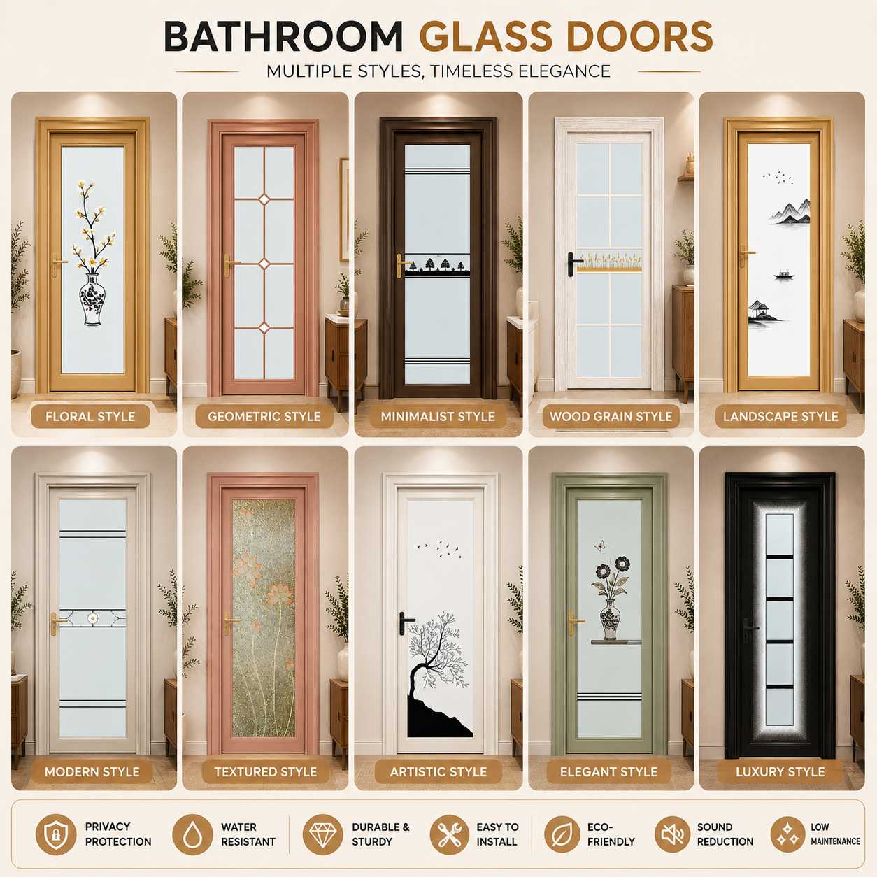 Binnendeur met draaideur, aluminium frame en elegant privacyglas voor badkamers, geschikt voor diverse projecten.