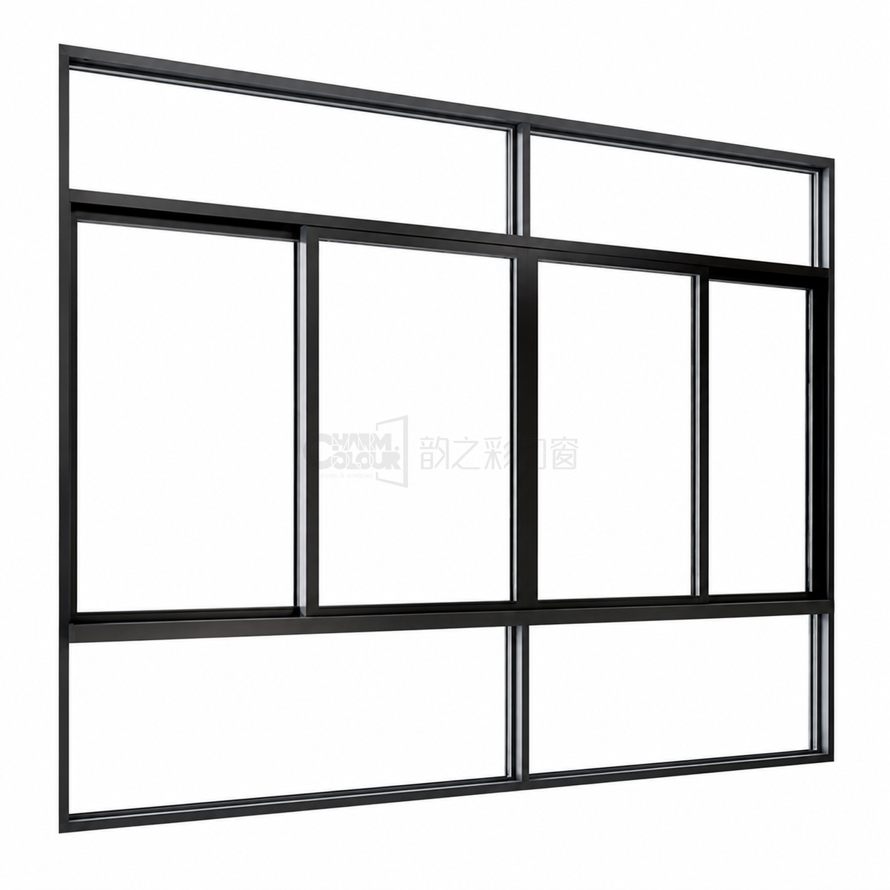 Aluminium schuifraam voor balkon/veranda, dubbelglas schuifraam, eenvoudig te installeren