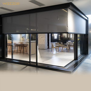Wazzor frameloze aluminium schuifdeuren gehard glas