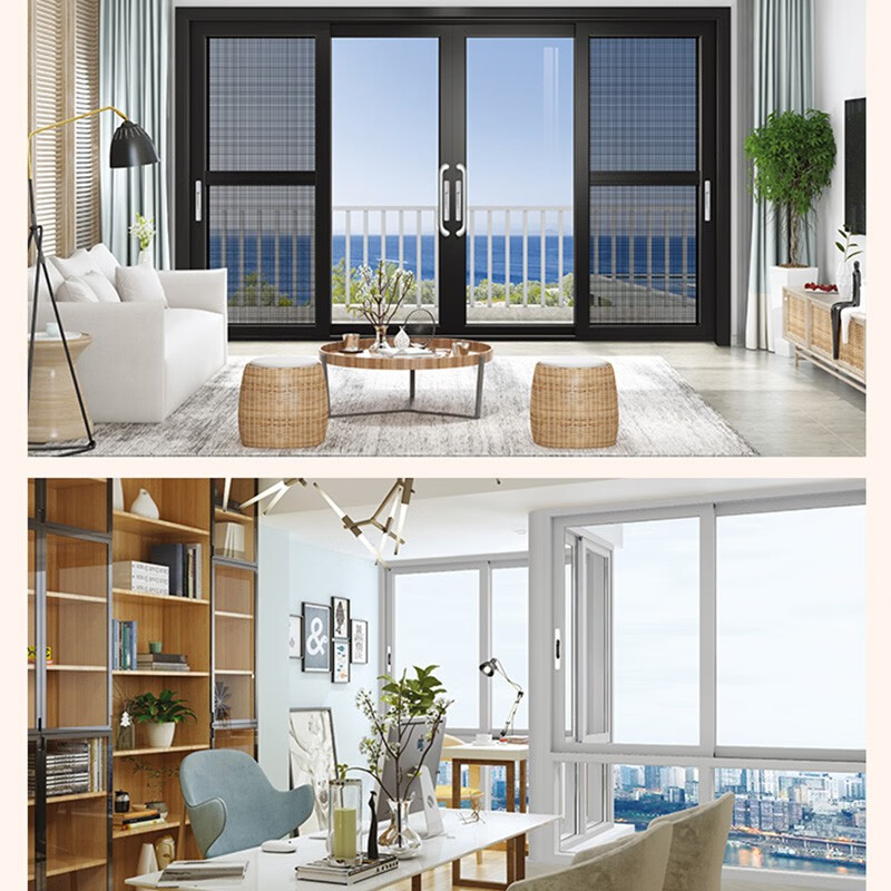 Op maat gemaakte aluminium panoramaramen, grote vaste glasramen voor woonkamer, slaapkamer en moderne woningen.