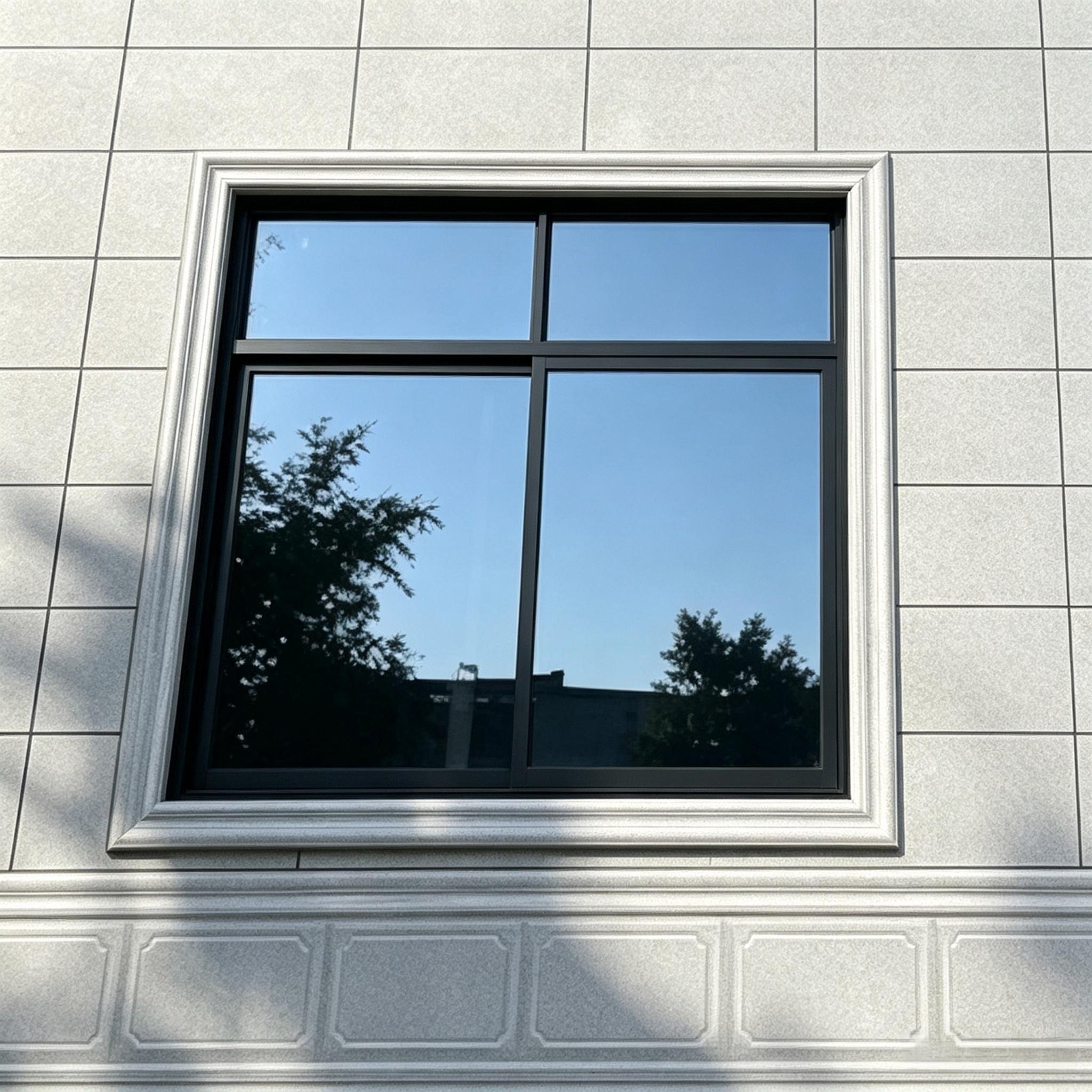 Thermisch onderbroken aluminium schuifraam, modern, waterdicht, bestand tegen zware regenval, dubbel glas, tropisch stormbestendig, villa China