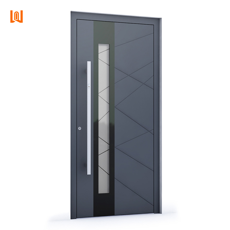 WANJIA Moderne Design Voordeur met Veiligheidsdeur, Aluminium Buitendeur met Veiligheidsdeur