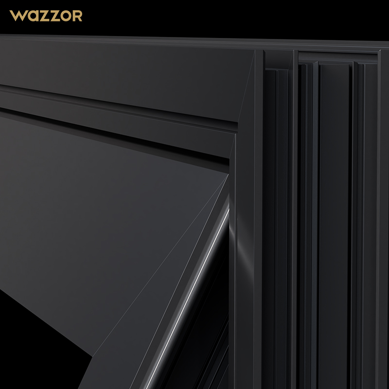 Wazzor High Rise Aluminium Ramen Orkaanbestendige Ramen Florida Goedgekeurd Fabriek Goedkope Prijs Aluminium Luifel Orkaanbestendige Ramen