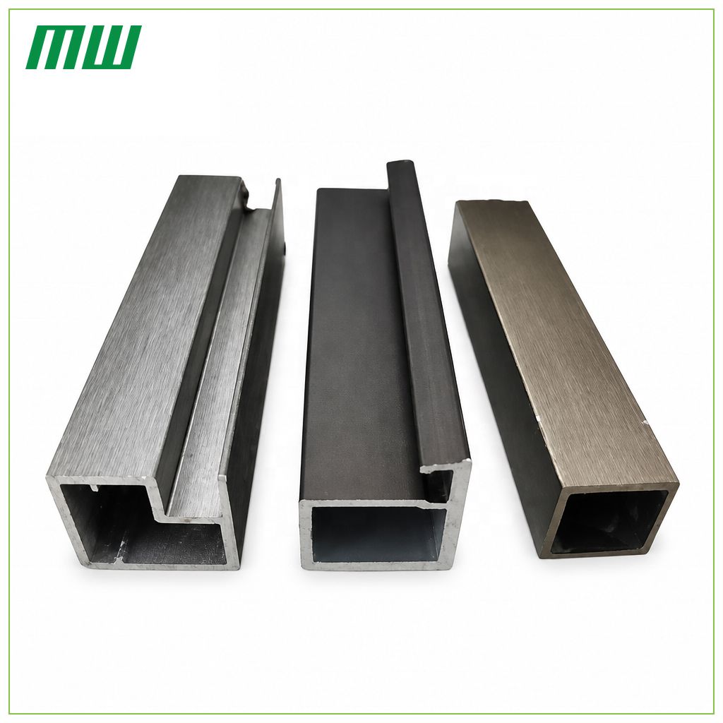 Aluminium keukenkastdeurkozijn, aluminium profiel, schuifdeur voor kledingkast, zilver/zwart geanodiseerd/gepoedercoat.