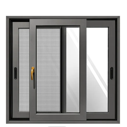 Op maat gemaakte aluminium schuiframen en deursystemen, dubbel glas, orkaanbestendig aluminium schuifraam