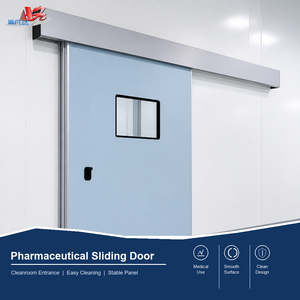 Automatische compressieafdichting, gegalvaniseerd stalen schuifdeur voor cleanrooms, luchtdichte afdichting rondom, geschikt voor cleanrooms en ziekenhuizen.