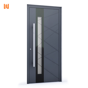 WANJIA Moderne Design Voordeur met Veiligheidsdeur, Aluminium Buitendeur met Veiligheidsdeur