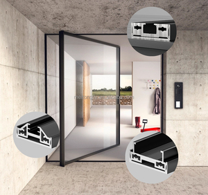 Moderne woning aluminium draaideurprofiel met dubbel glas