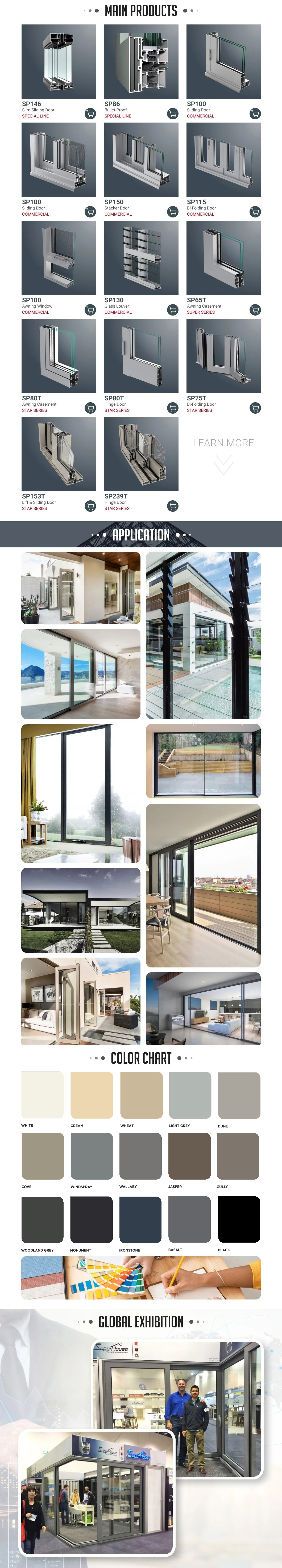 Florida Hurricane Proof Impact Rated Large Missile Sliding Patio Doors Aluminum Laminated Glass Sliding Door Impact Resistance