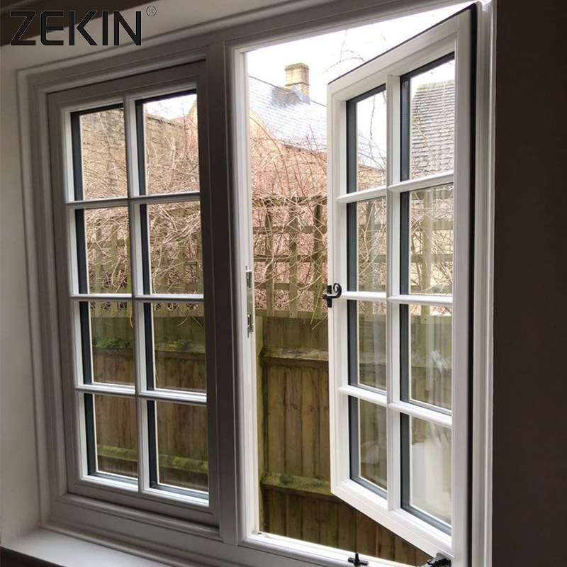 ZEKIN Modern Home Security Project Aluminium stalen draai-kiepramen met thermische onderbreking, waterdicht en winddicht, roestvrij staal en aluminiumlegering