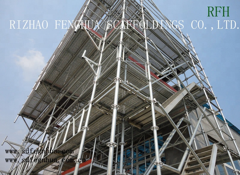 Aluminium ladder/trap gebruikt voor ringlock-steigerconstructies