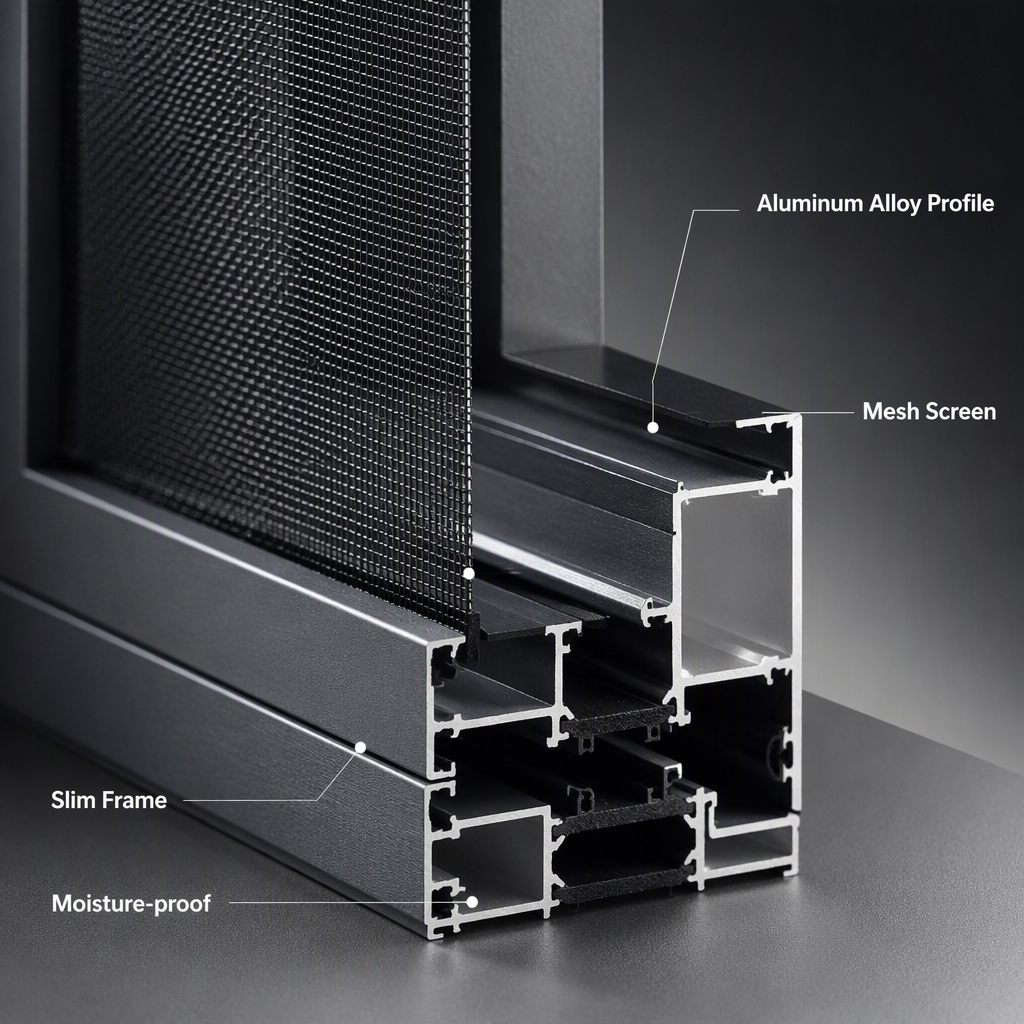 Hardware en scharnierdetail van draaideur