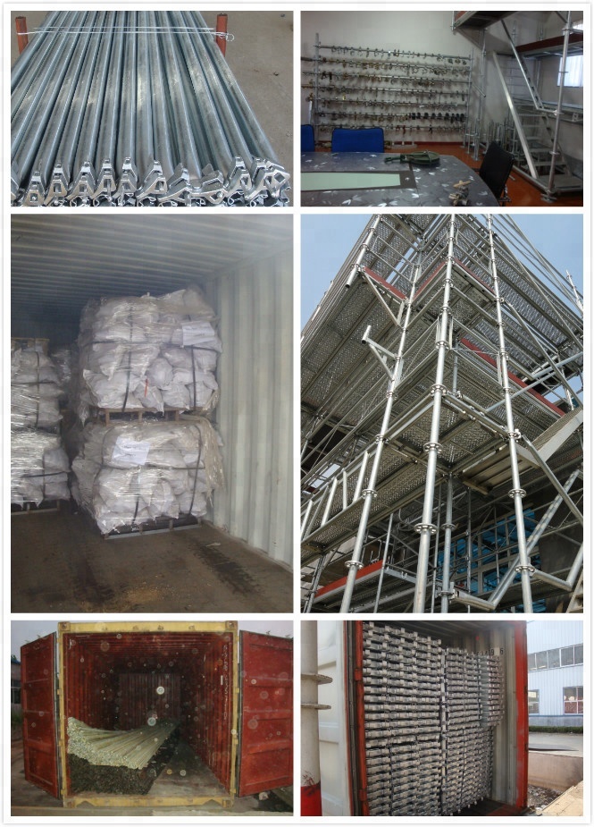Aluminium ladder/trap gebruikt voor ringlock-steigerconstructies