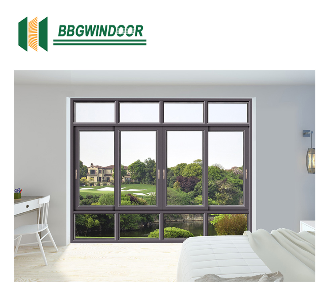 Lukliving Modern Horizontaal Schuifraam met Aluminiumlegering Frame, Warmte-isolatie en Roestvrijstalen Jaloezieën