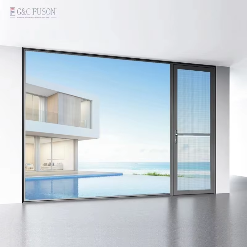 Fuson Hotel luchtdicht aluminium frame draai-kiepraam, aluminium stormbestendige draai-kiepramen