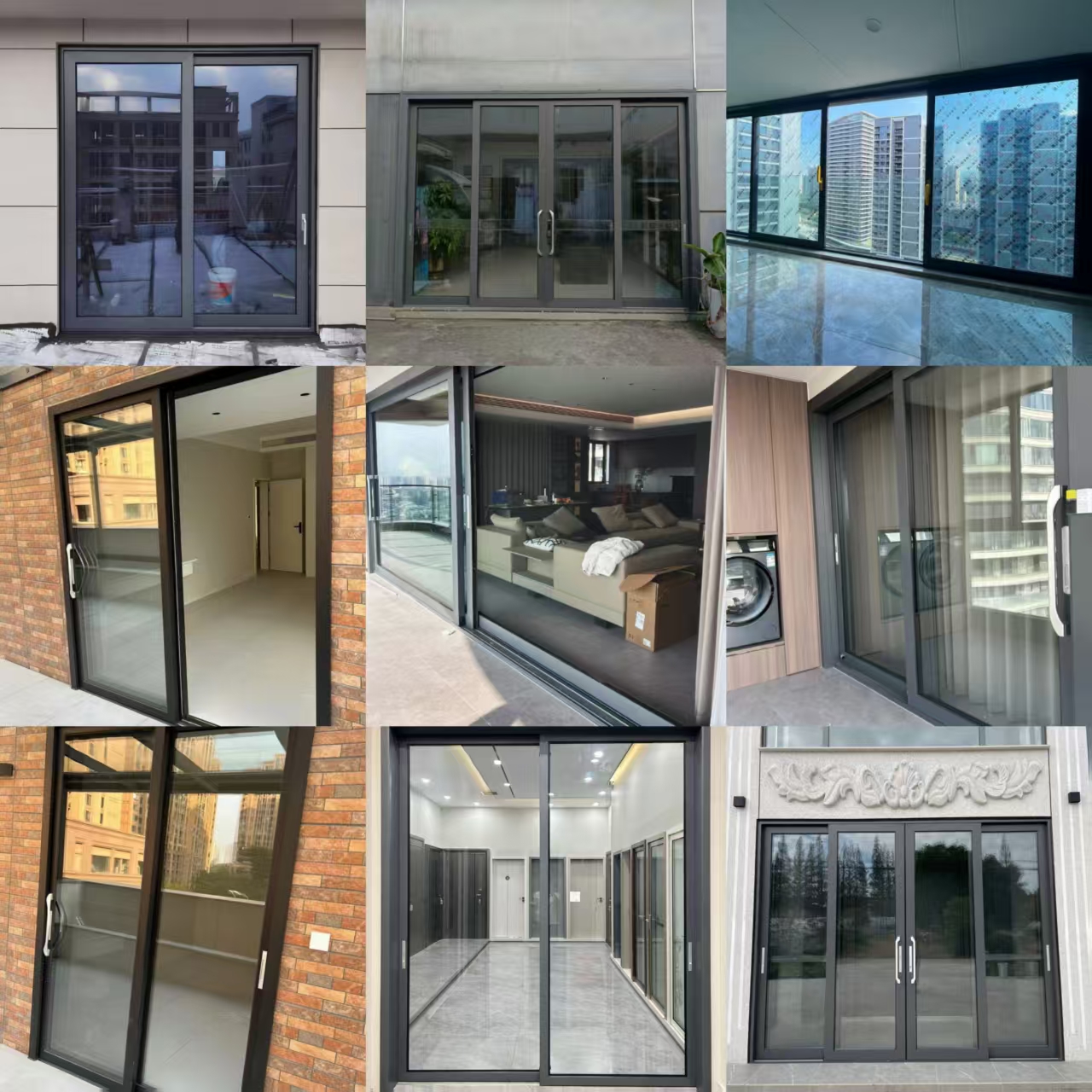 Aluminium deur details