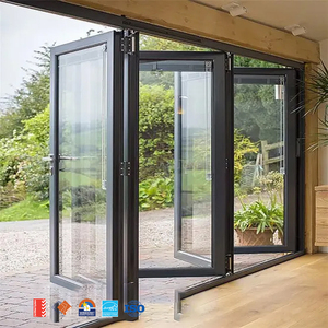 AMJ Heavy Duty Coastal Glass Commerciële aluminium ramen en deuren Terrasdeur Vouwdeur van glas Dubbelglas vouwdeuren