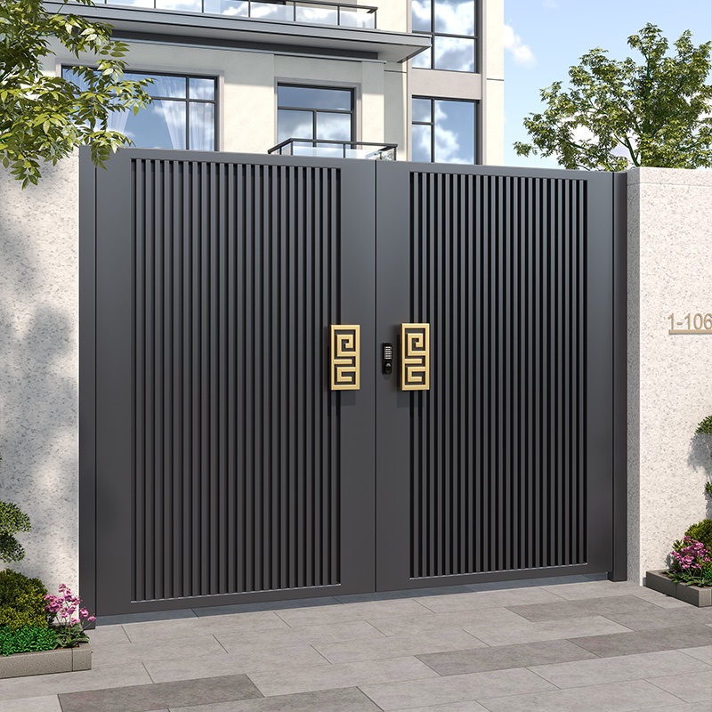 Draaideuren van aluminiumlegering voor villa's, scholen en hotels - Modern design, duurzame constructie, eenvoudige installatie, 3D-ontwerp