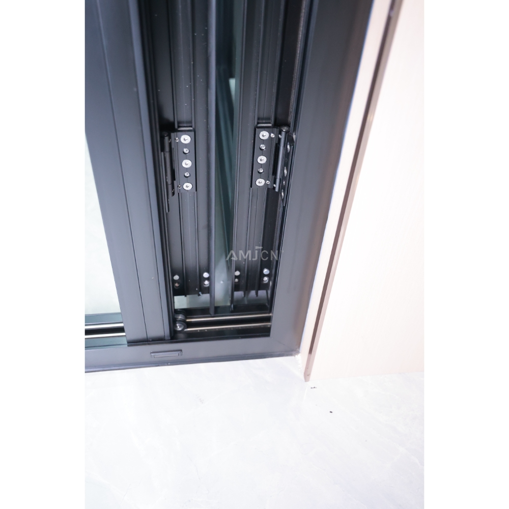 AMJ Heavy Duty Coastal Glass Commerciële aluminium ramen en deuren Terrasdeur Vouwdeur van glas Dubbelglas vouwdeuren
