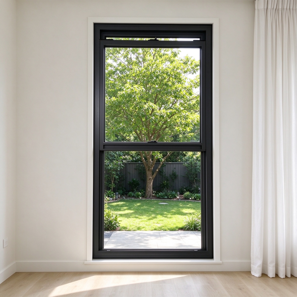 Modern aluminium dubbel openslaand raam, verticaal schuifraam voor villa