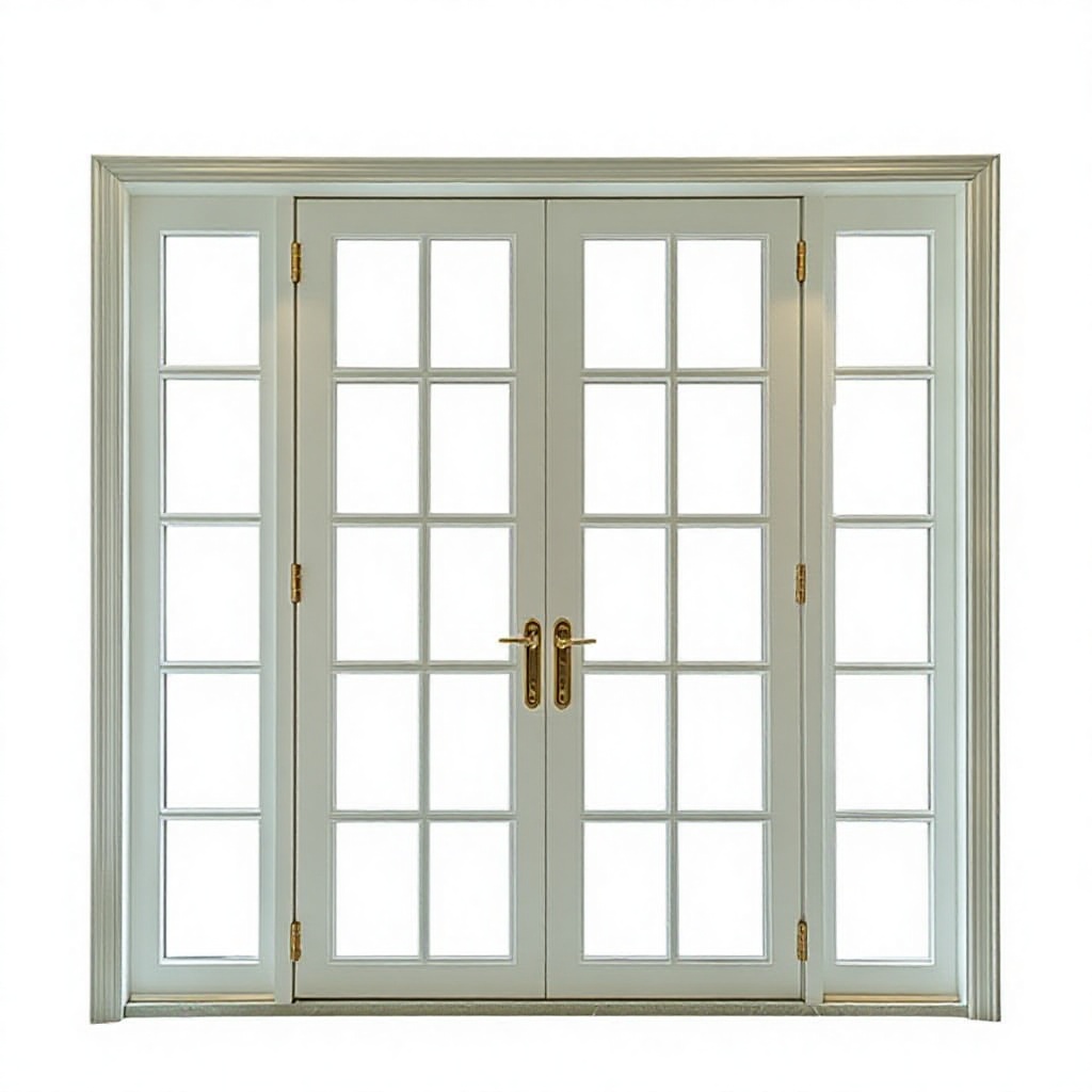 Sunnysky hoogwaardige terrasdeuren met dubbel gehard glas, draaideur van aluminium en glas, Franse deur voor buitentoegang.