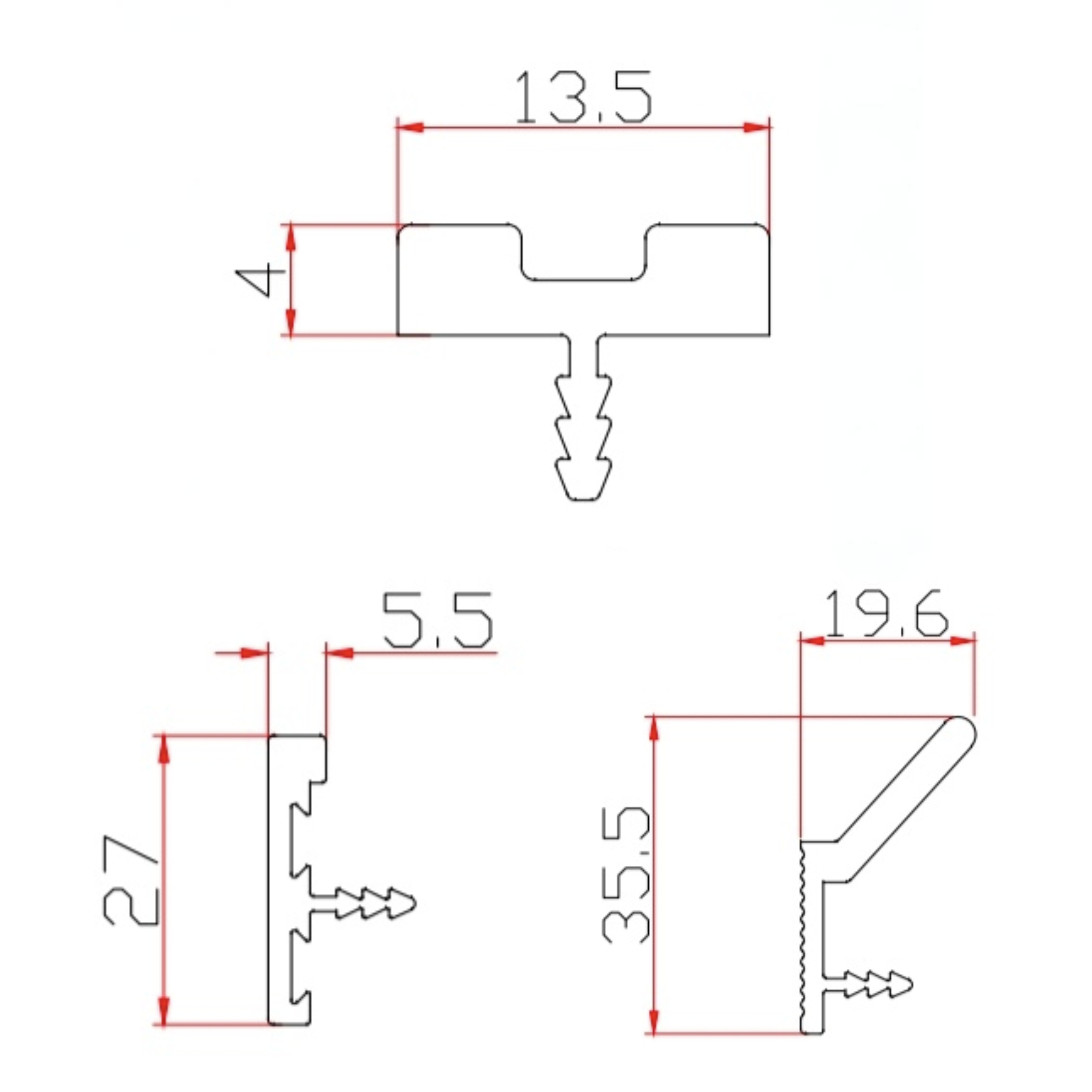 Hoogwaardige aluminium handgreepprofielen voor deuren met glas voor een moderne keuken