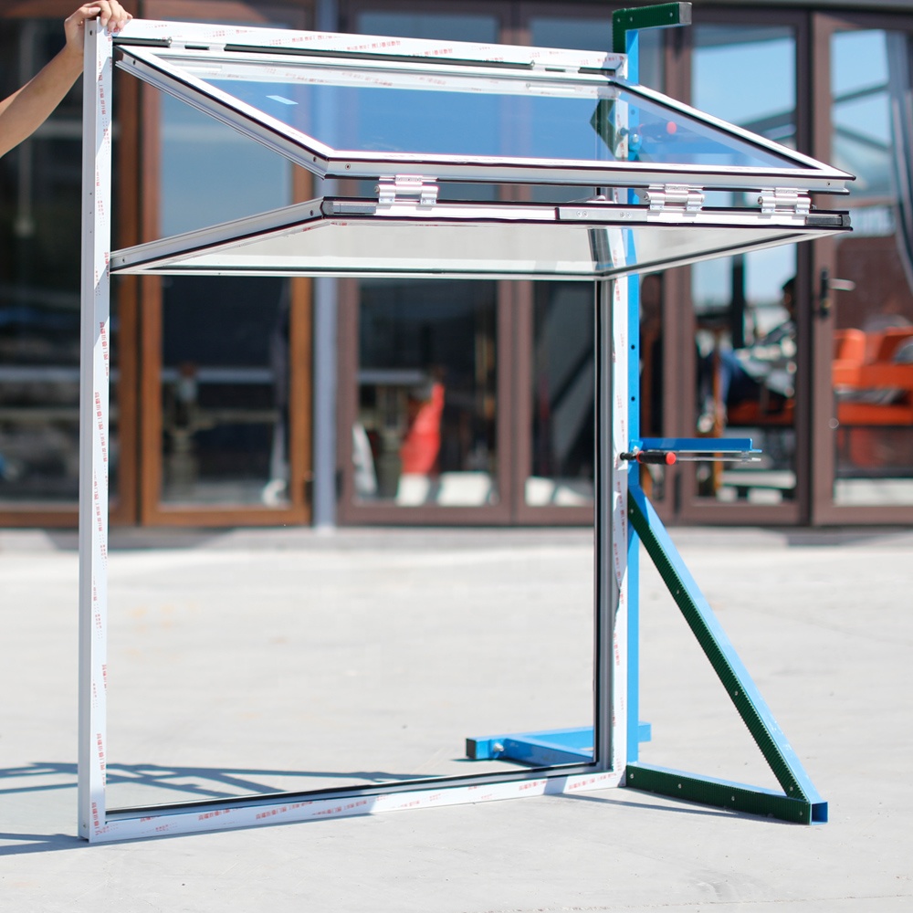 Verticaal vouwraam van aluminiumlegering met dubbel glas, waterdicht en geluidsisolerend, voor restaurant en bar, minimalistisch design
