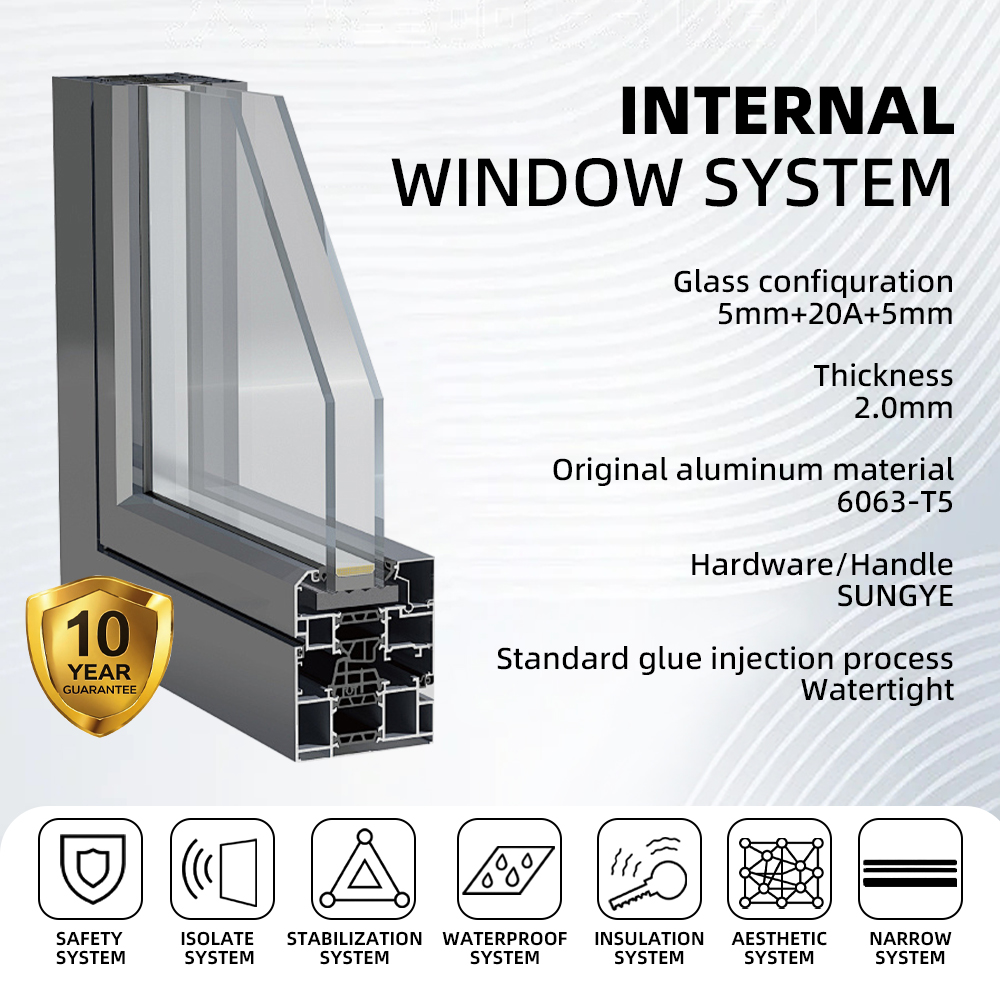 Aluminium extrusieprofielen voor woningbouw, moderne, eenvoudige aluminium profielen voor gebroken brugvormige draai-kiepramen.