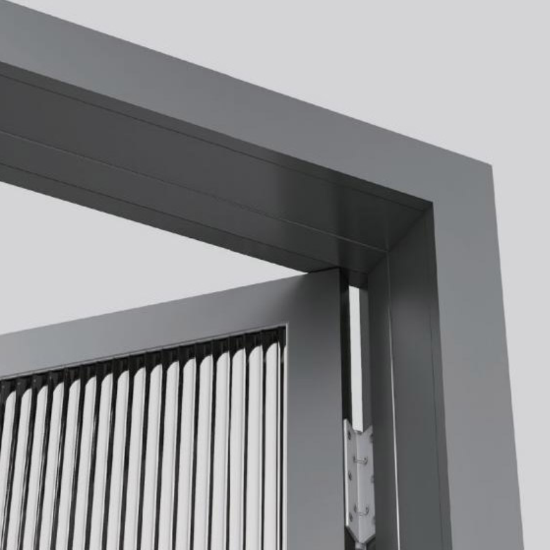 Hihaus aluminium draaideur voor binnen, badkamer, waterdicht en vochtbestendig glas.