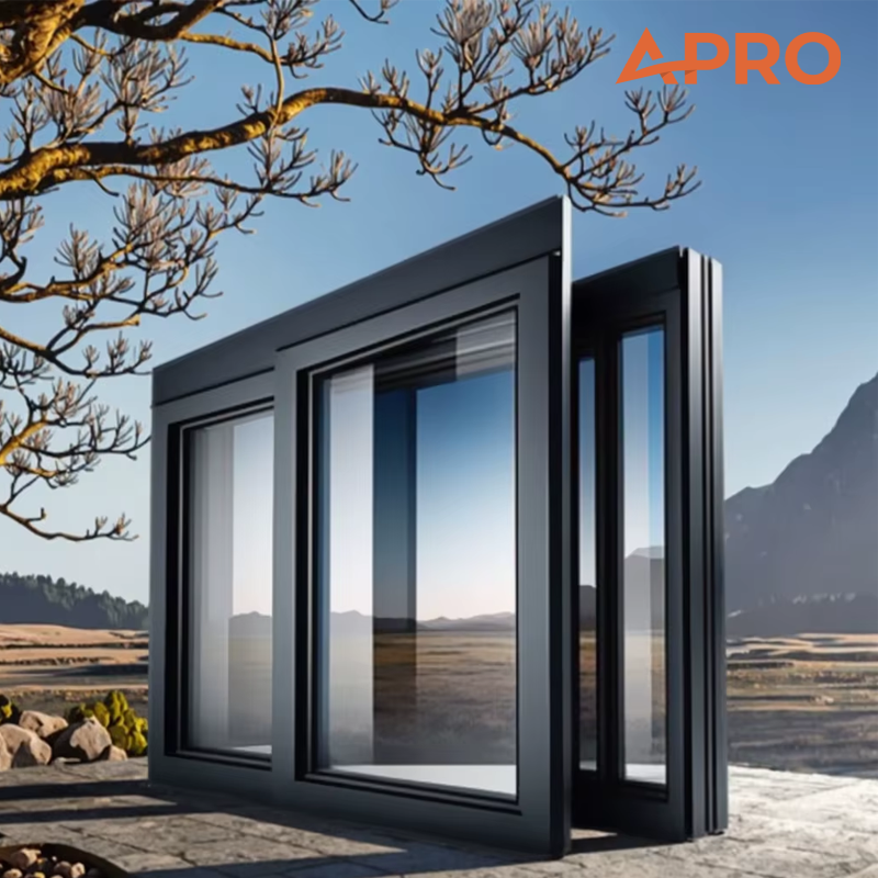 APRO Thermische isolatie Geluidsisolatie Aluminium Aannemer Schuiframen Dubbelglas Aluminiumlegering Schuiframen