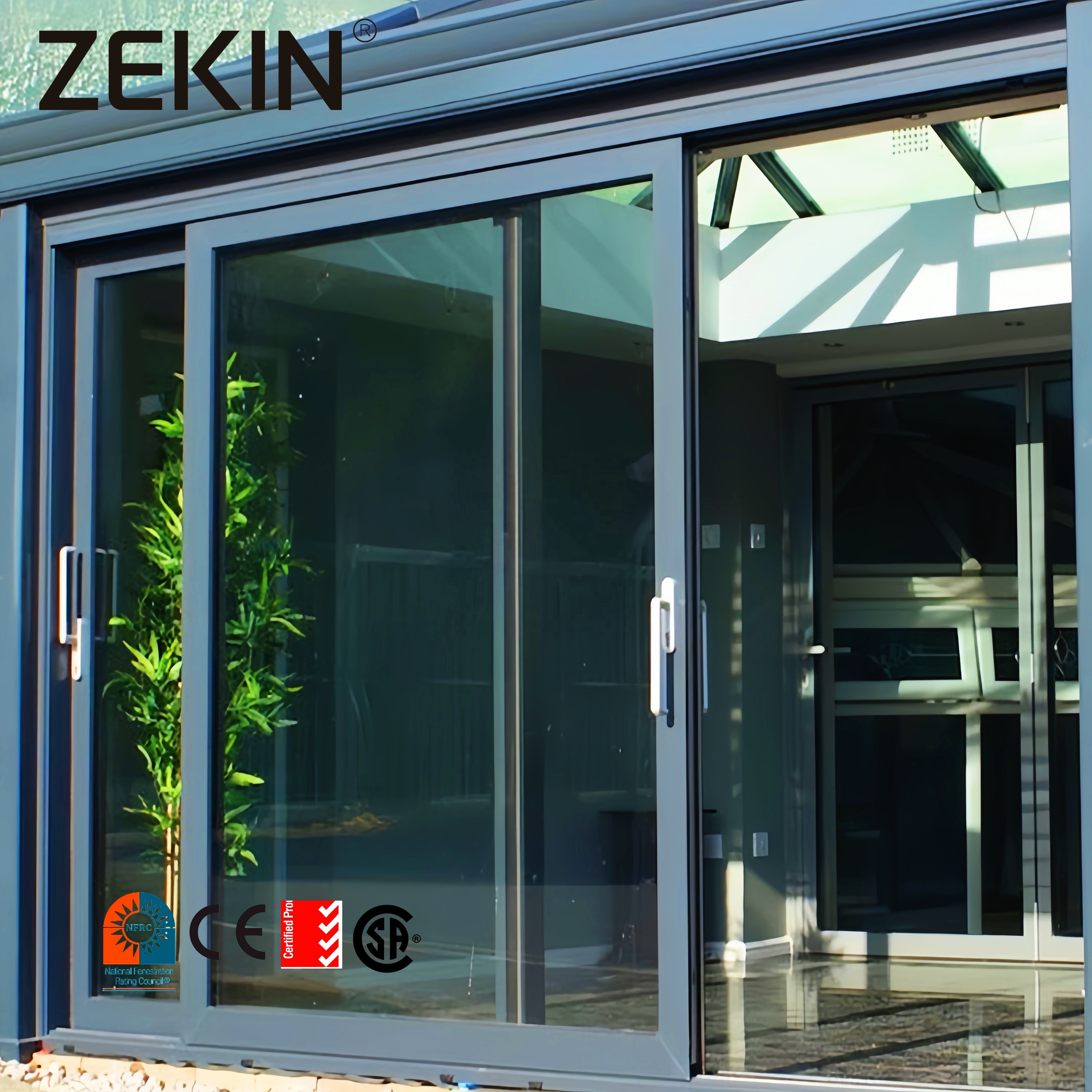 Op maat gemaakte aluminium schuifdeur met dubbel glas, energiezuinig, NFRC AS2047-gecertificeerd, zware aluminium hefschuifdeuren.