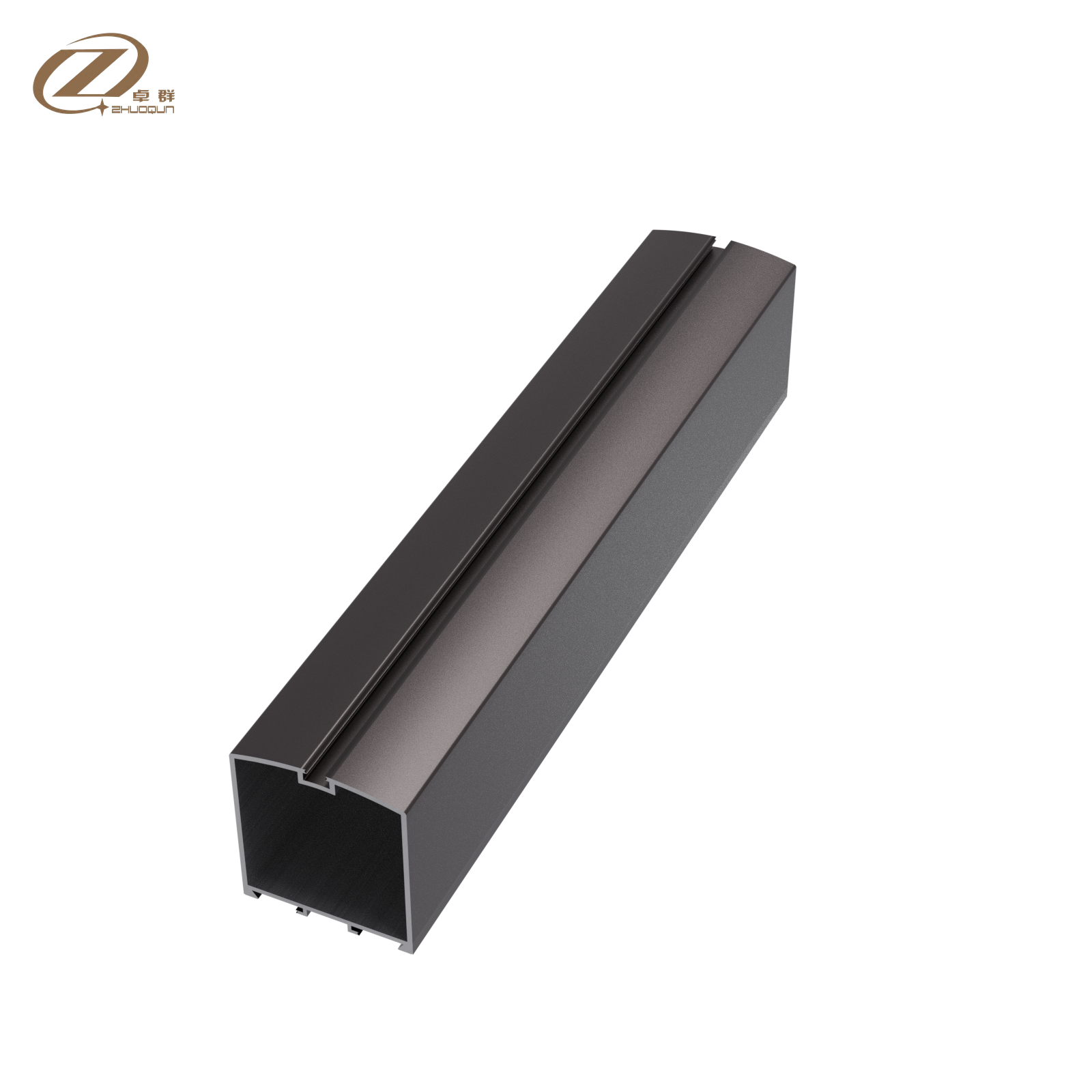 OEM 6000-serie gepoedercoat geëxtrudeerd aluminium frame voor glazen deuren, inclusief las- en buigservice.