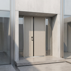 Commerciële aluminium toegangsdeur met thermische onderbreking, dubbel glas en hoge windbestendigheid